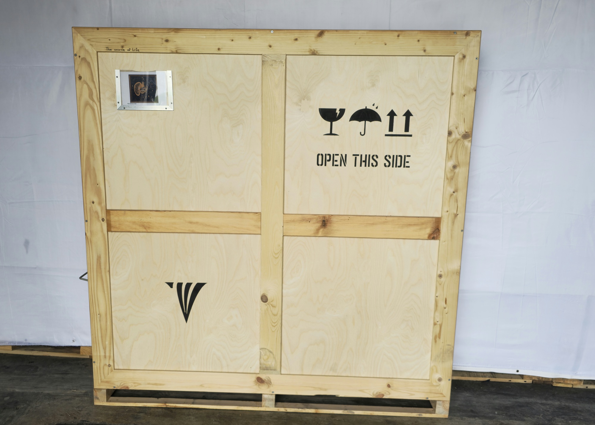 Transport crate for The source of life, 2007