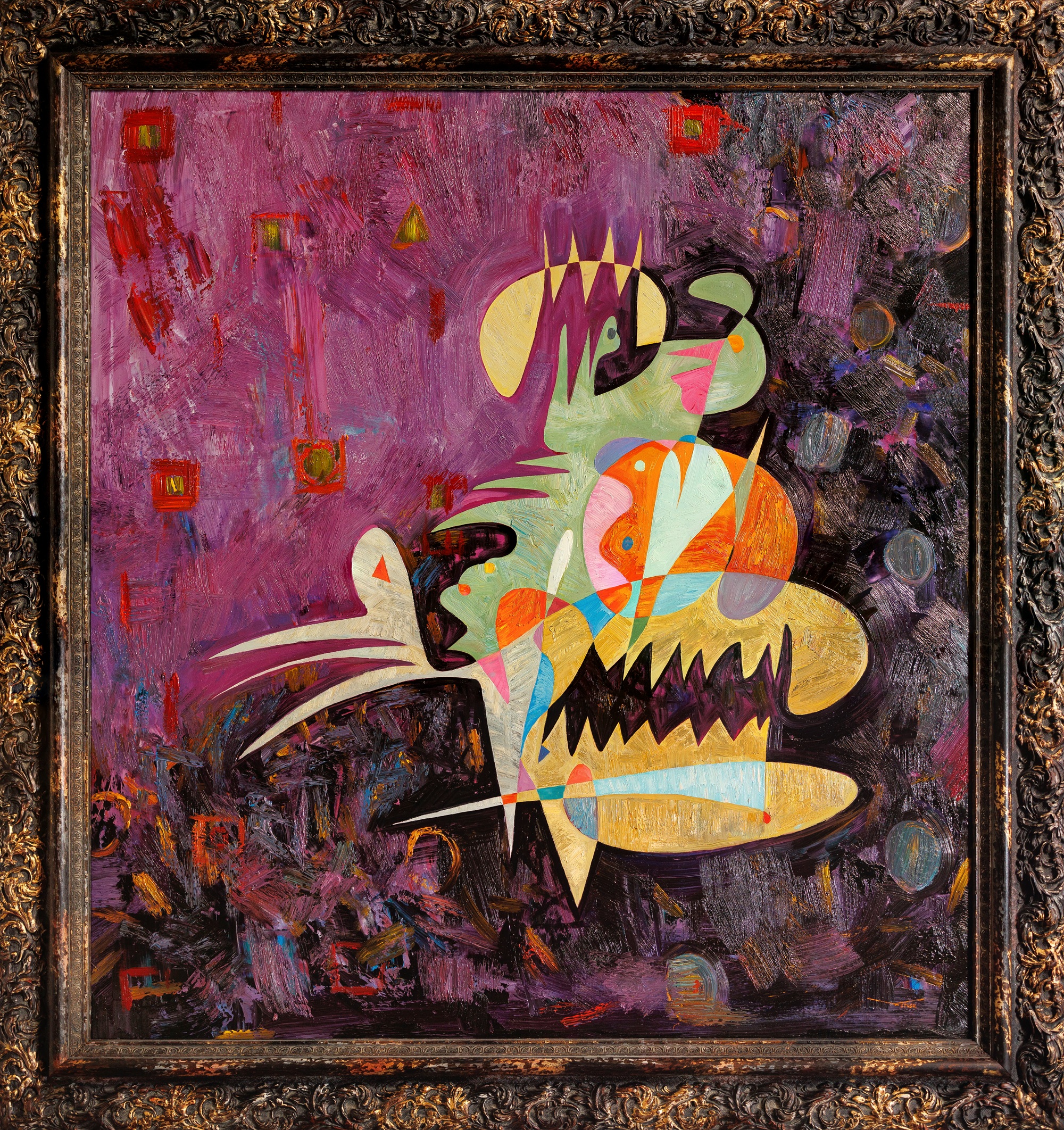 American Policy in the 21st Century – monumental oil painting by Gheorghe Virtosu