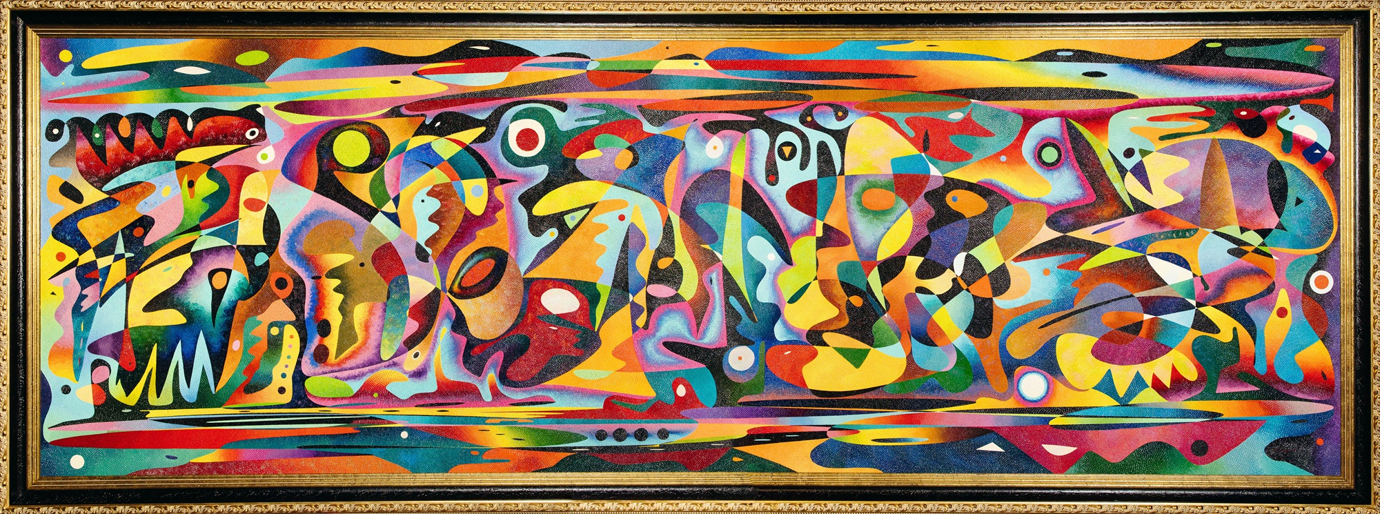 Buddhism – monumental oil painting by Gheorghe Virtosu