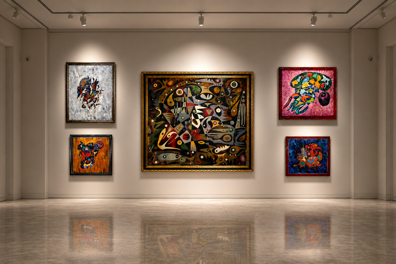 Traveling exhibition installation view for War System I: Convergence at Gaugamela
