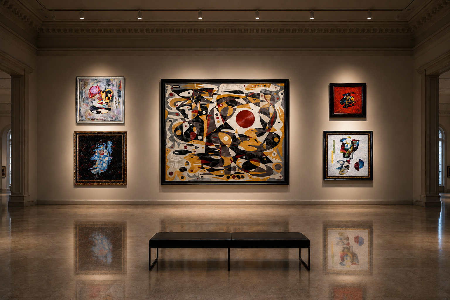 Traveling exhibition installation view for War System V: Convergence at Hawai Sakusen