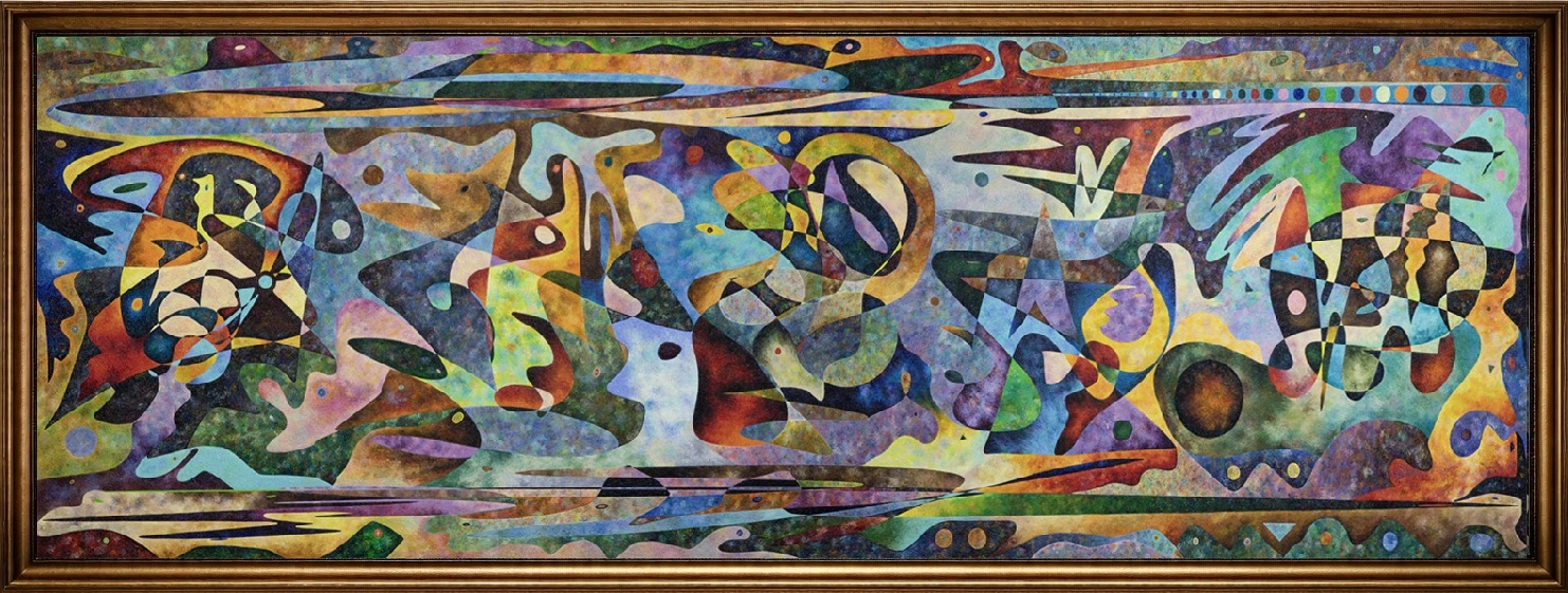 Shintoism – monumental oil painting by Gheorghe Virtosu