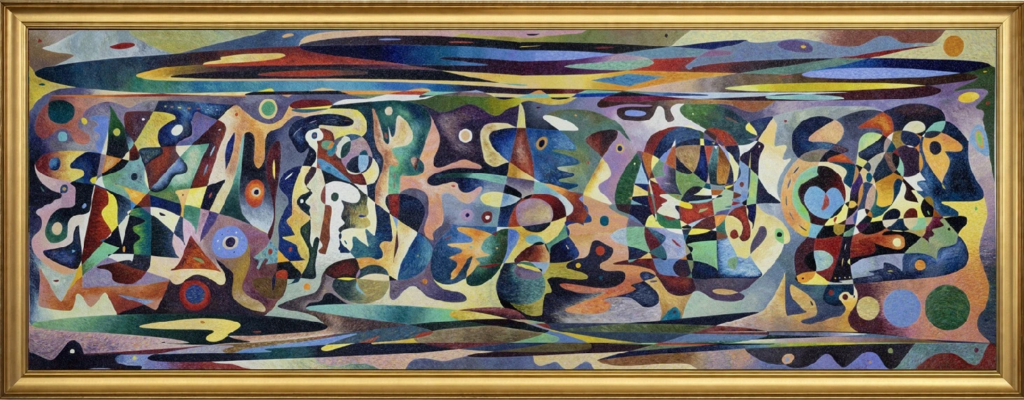 Taoism – monumental oil painting by Gheorghe Virtosu