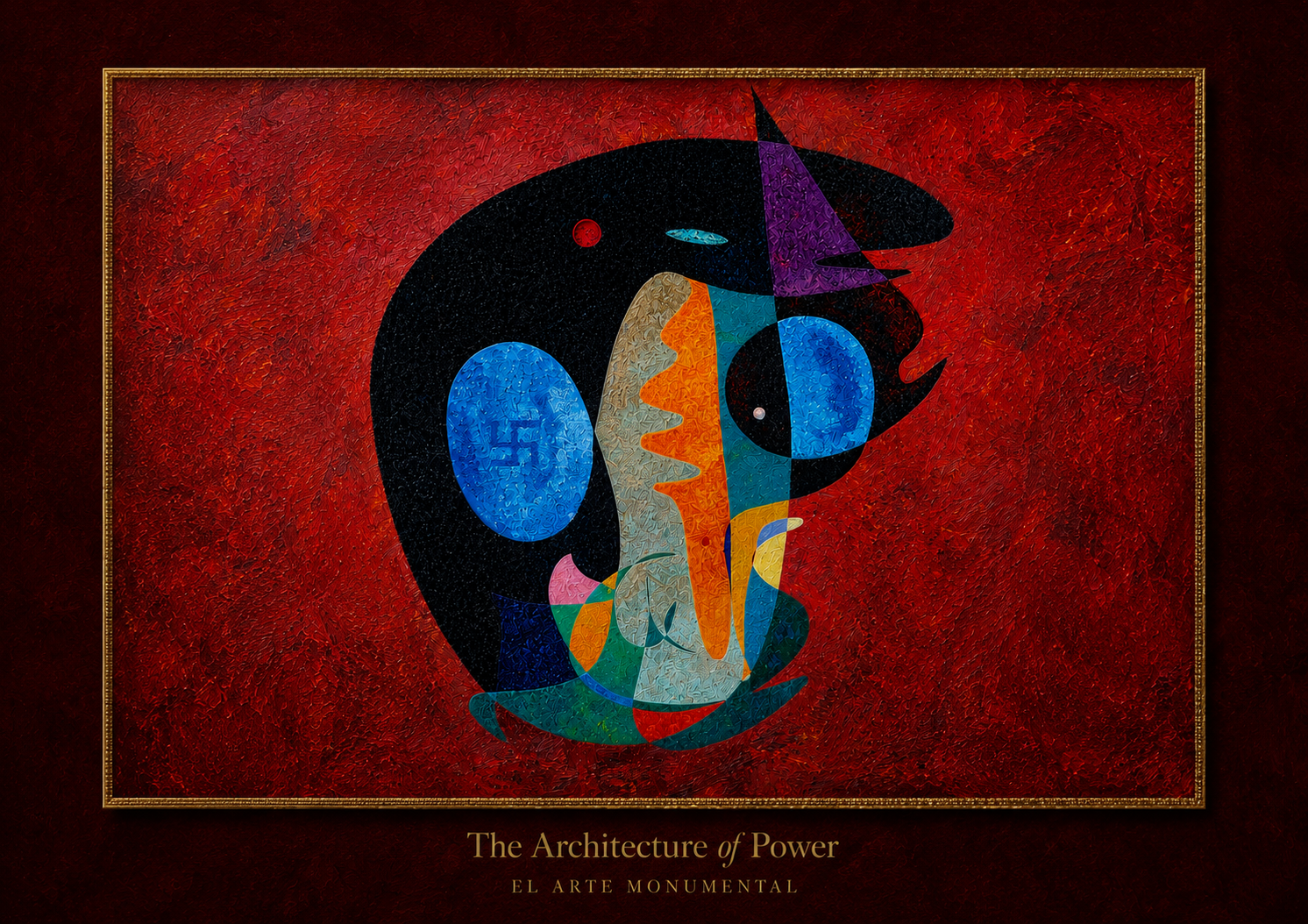 The Architecture of Power publication catalogue by El Arte Monumental exploring symbolic structures of authority, ideology, governance, diplomacy, and collective consciousness through contemporary abstract painting