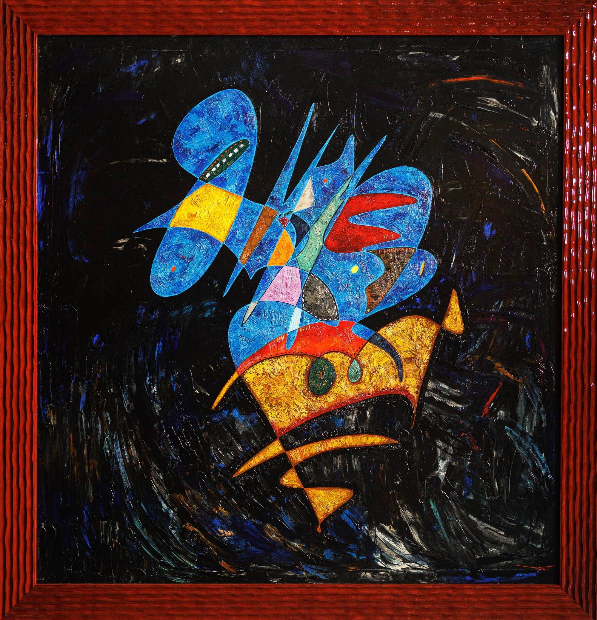 The Crown Holder – monumental oil painting by Gheorghe Virtosu